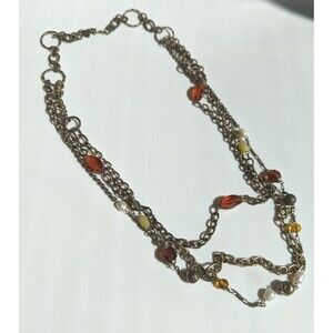 Lia Sophia Multi Strand Beaded Necklace Womens 32"
